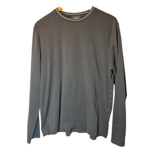 Express Men's Black Long-Sleeved Tee‎ Shirt Size Large Soft 100% Cotton